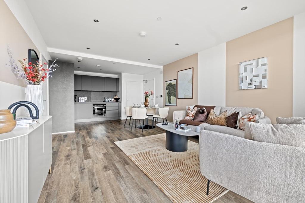 Each apartment includes integrated kitchen...