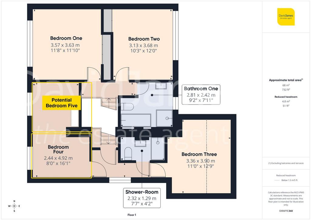 Plan Showing Bedroom Four Formerly Utilised as...