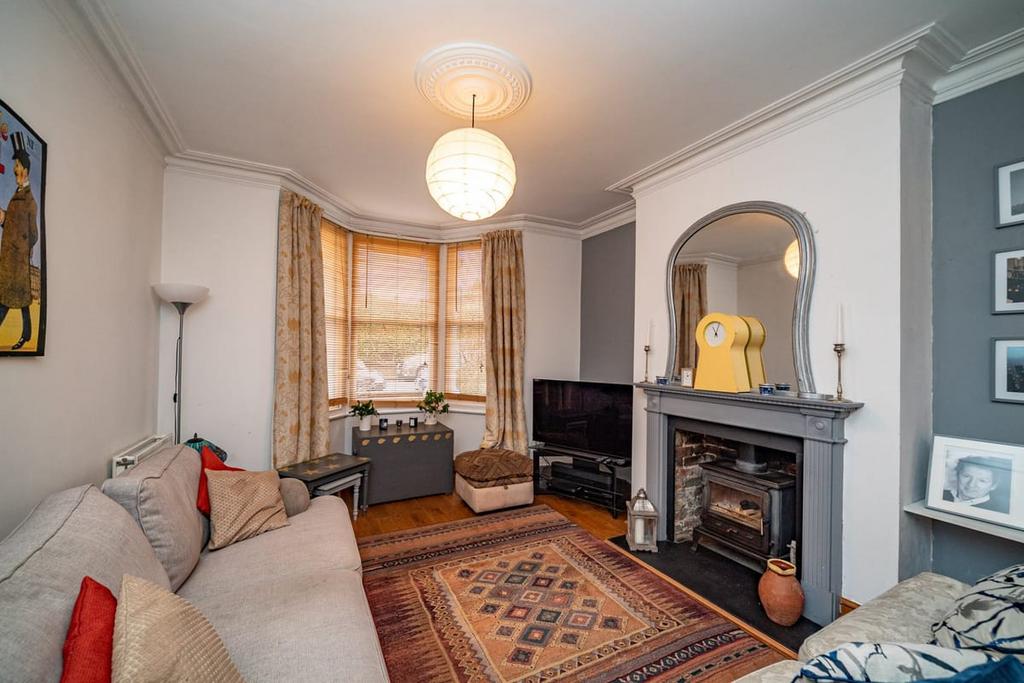 Living room, fireplace