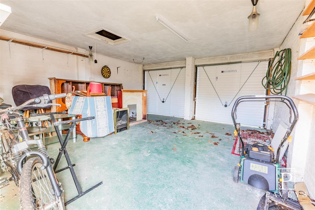 Detached double garage