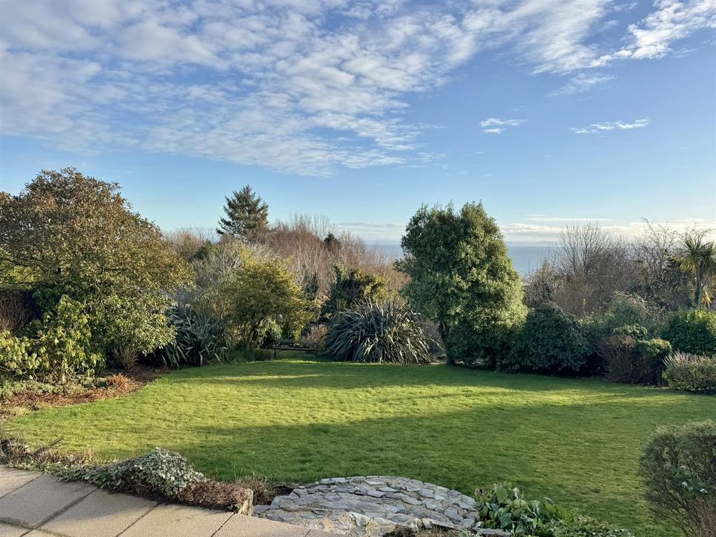 Garden steps lawn and view