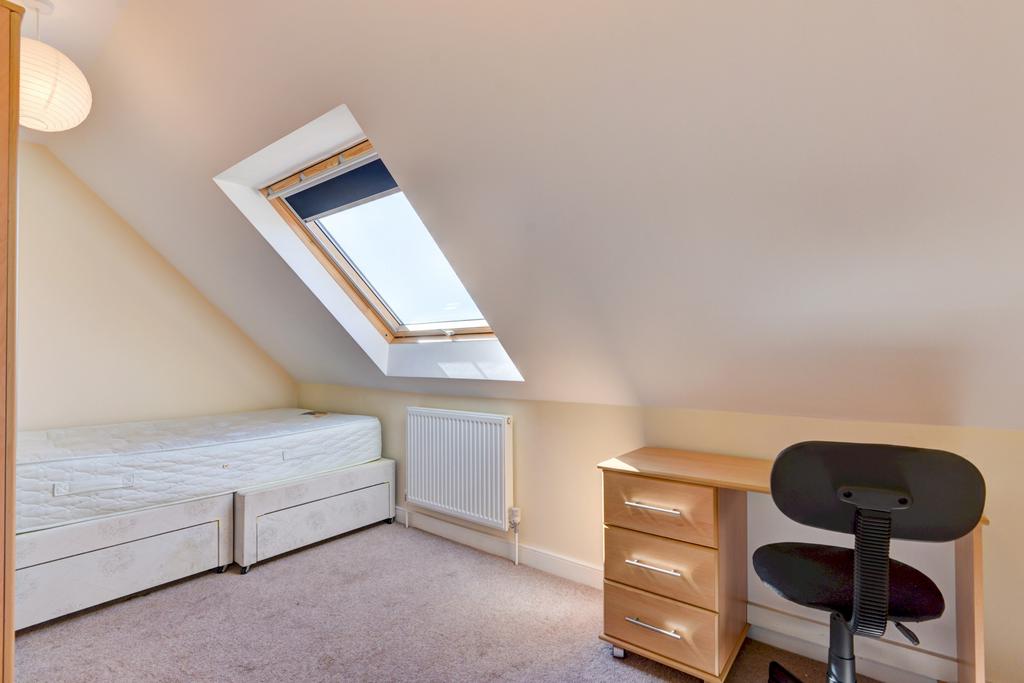 Bright attic single bedroom with a skylight pro...