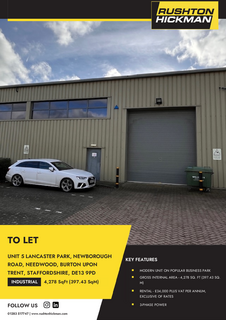 Warehouse to rent, Newborough Rd Burton On Trent DE13 9PD