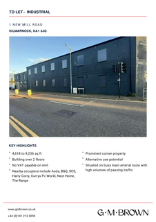 Retail property (high street) to rent, 1 New Mill Rd Kilmarnock KA1 3JG