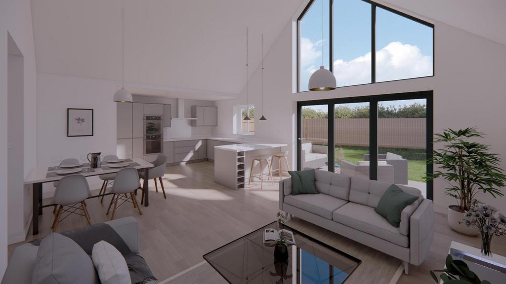 Open-plan living area, open plan living