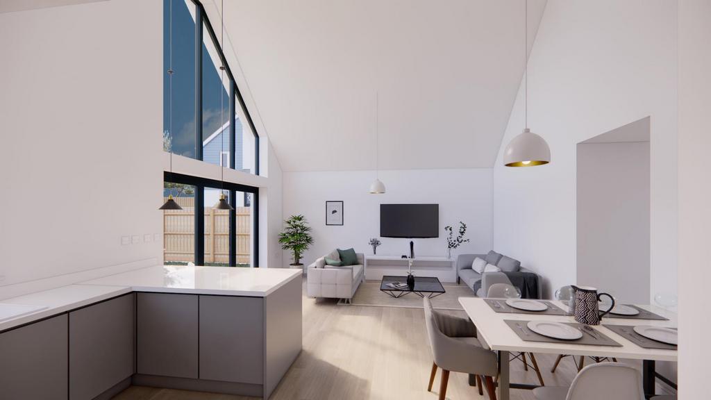 Open-plan living area, open plan living