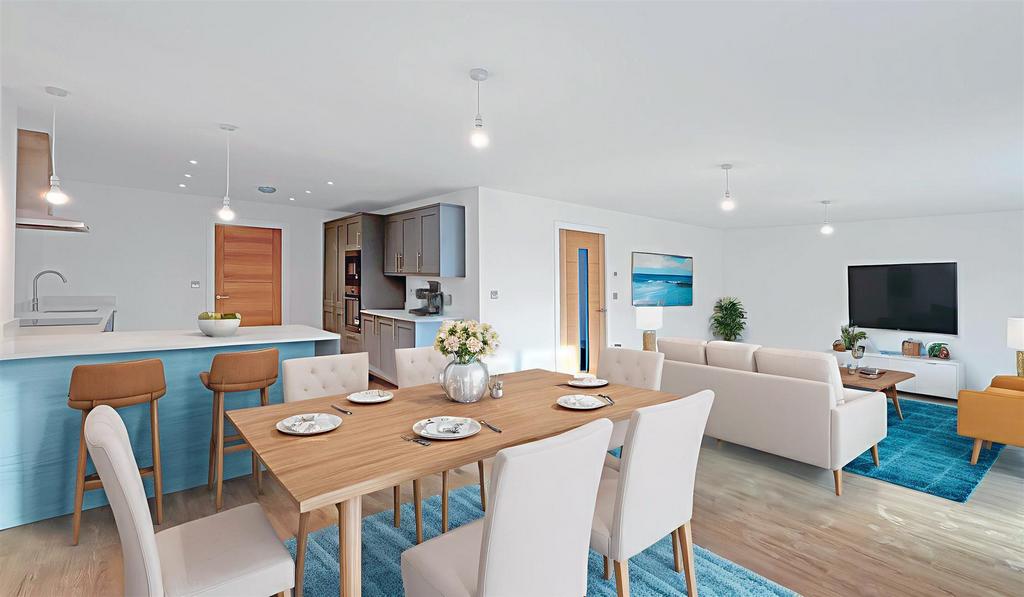 Open-plan living area, open plan living