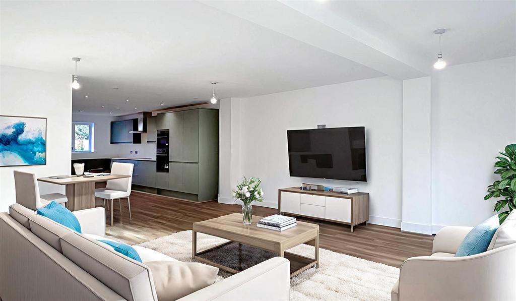 Open-plan living area, open plan living