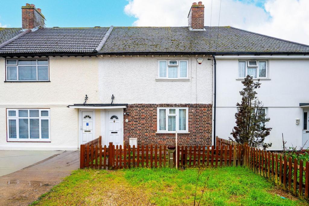Semi-detached house exterior, driveway