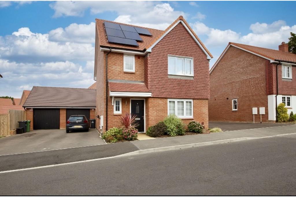 Detached house exterior, driveway, garage