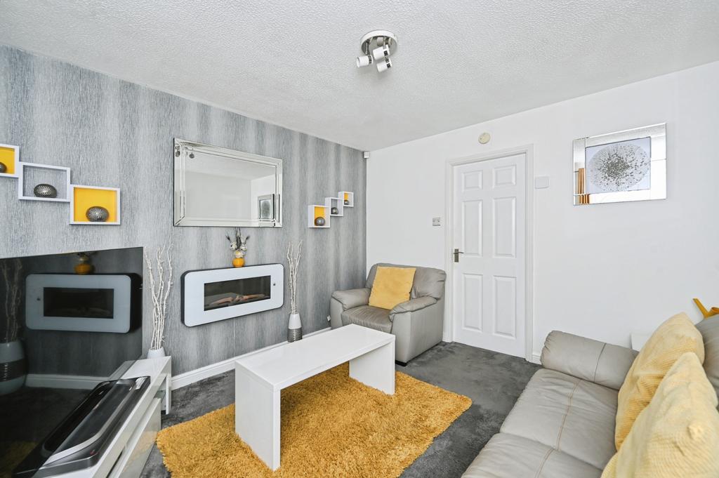 Living room, fireplace