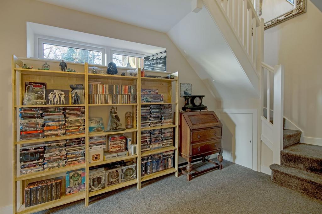 Stairs ascending to lower floor