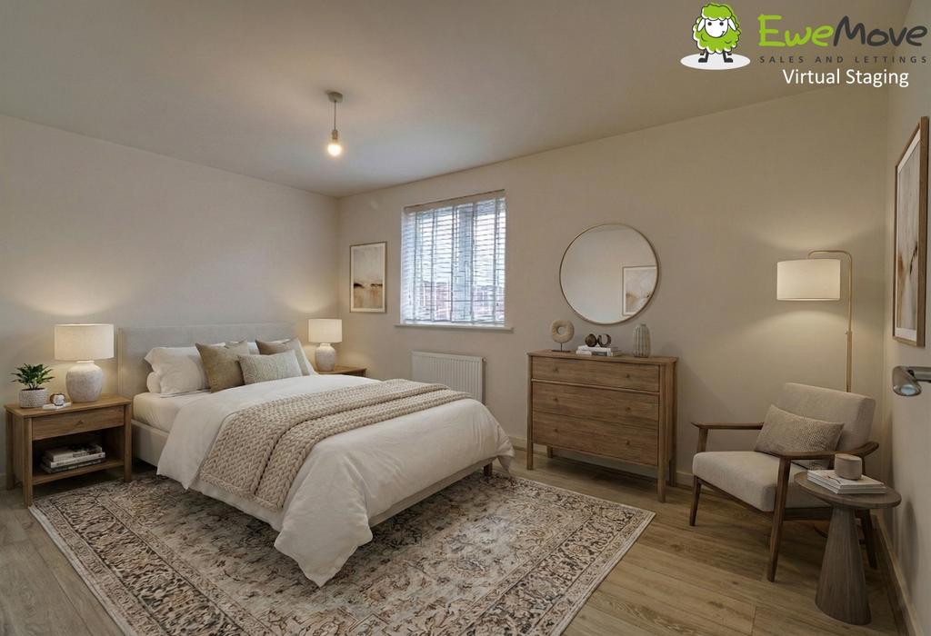 Virtual Staging Bedroom One - Ewe Move Swindon Sout
