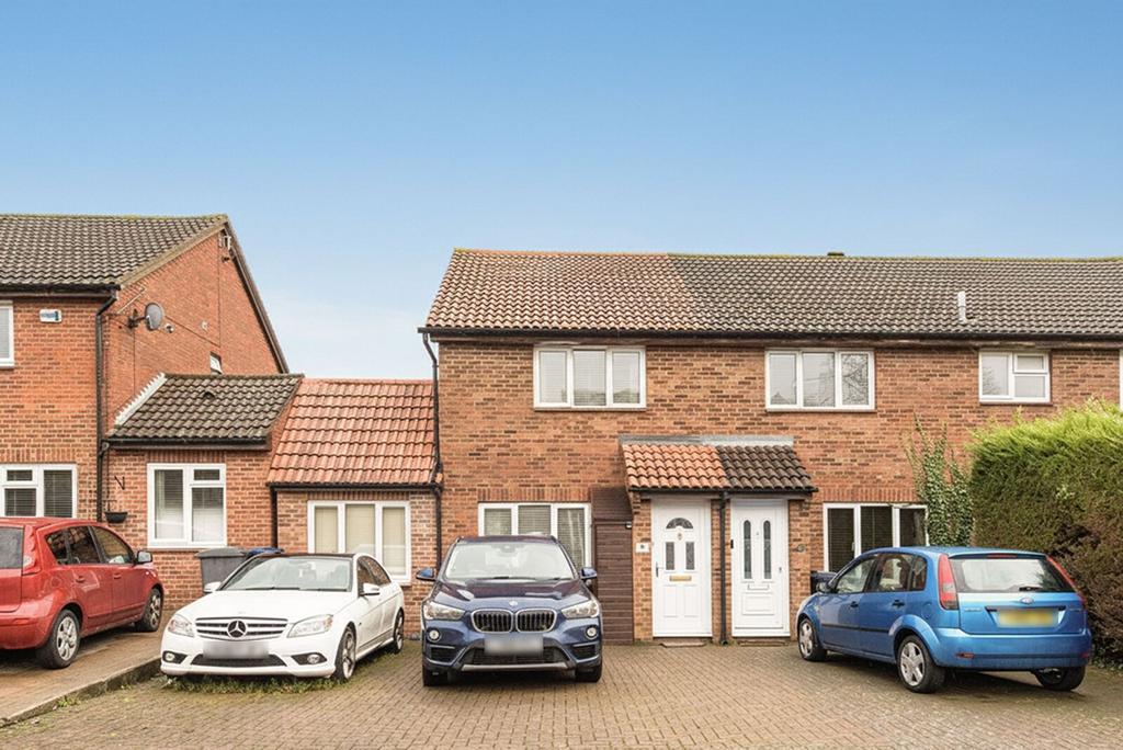 Semi-detached house exterior, driveway