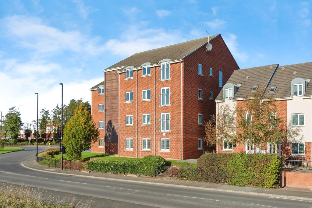 Apartment building facade, block of apartments