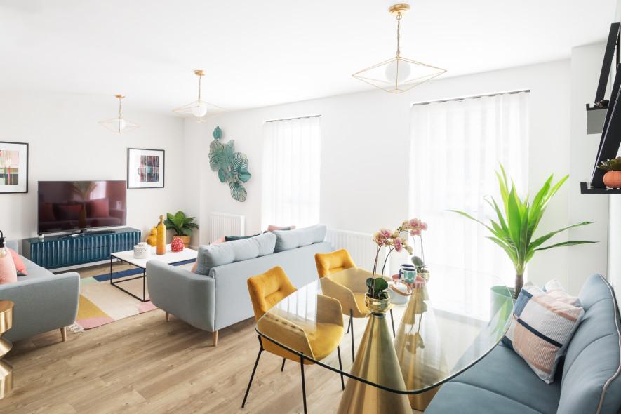 New Hayes Two Bed Show Apartment Living Dining v3