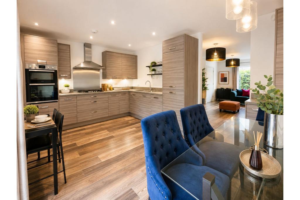 Open-plan living area, open plan living