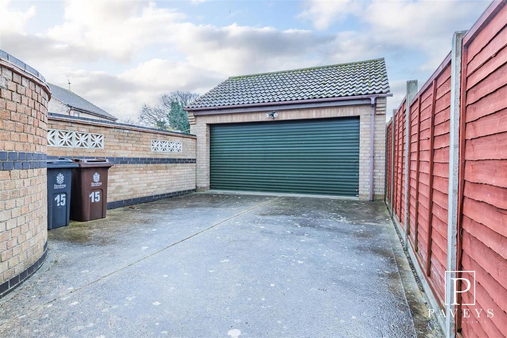 Detached double garage