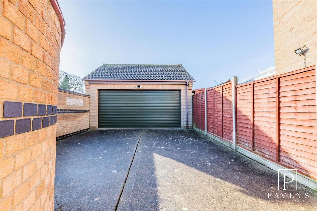Detached double garage