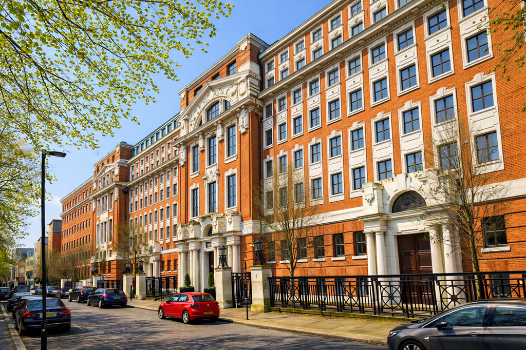 Edwardian architecture on a sunny street
