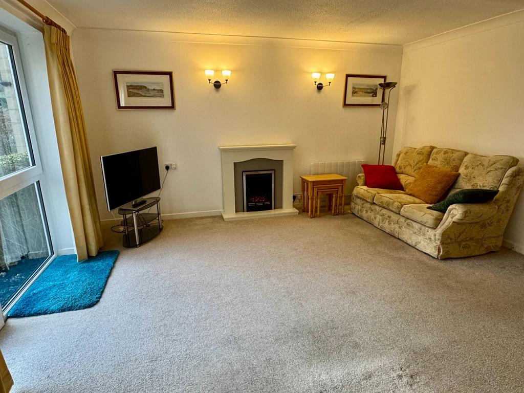 Living room, fireplace