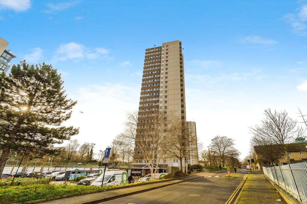 Apartment building facade, block of apartments