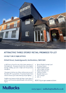 Retail property (high street) to rent, 39 Bell St Sawbridgeworth CM21 9AR