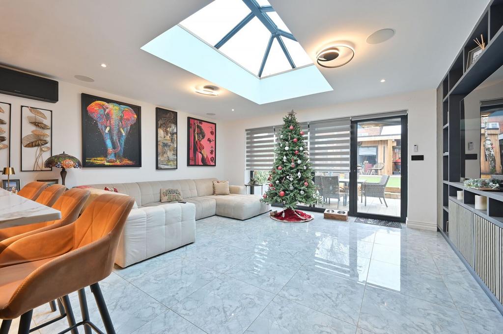 Open-plan living area, open plan living