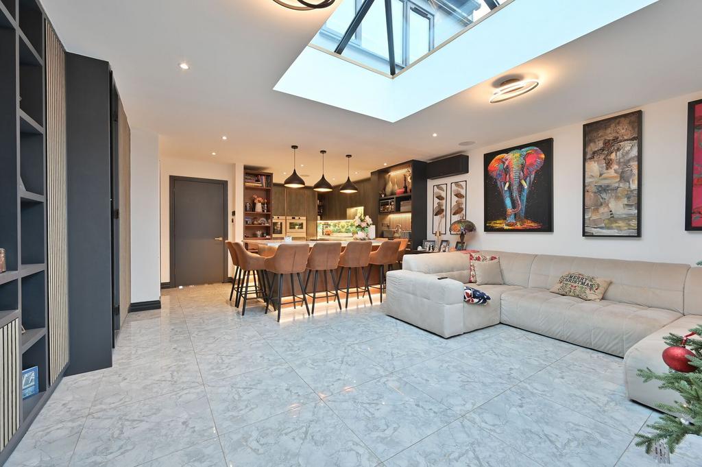 Open-plan living area, open plan living