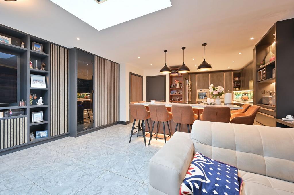 Open-plan living area, open plan living
