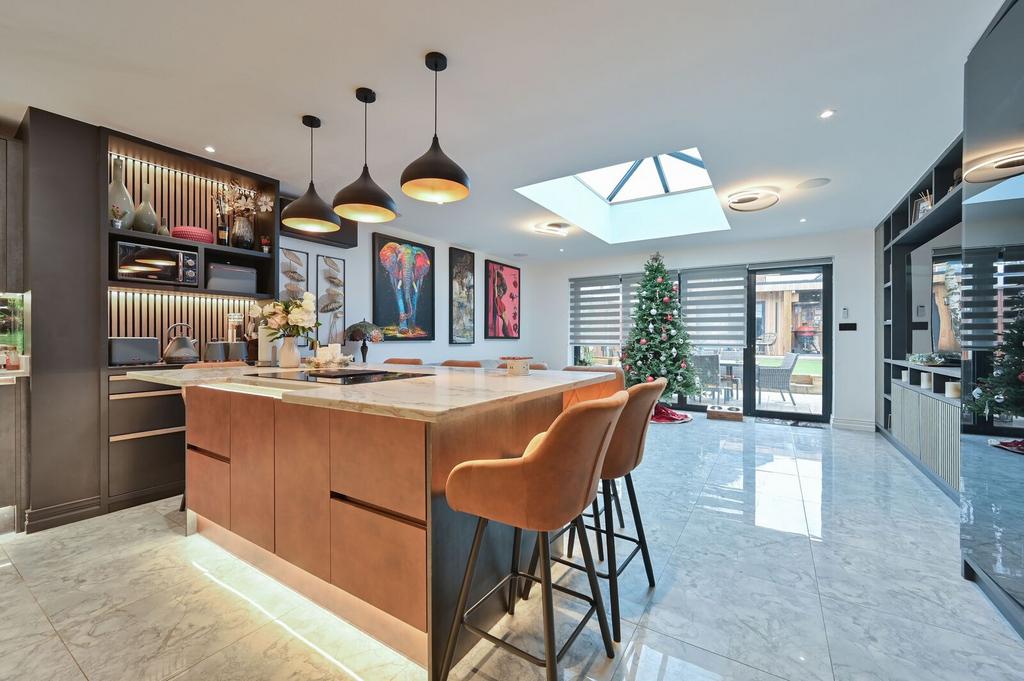 Open-plan living area, open plan living