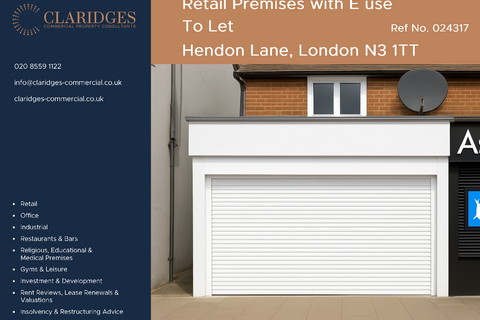 Retail property (high street) to rent, 36 Hendon Ln London N3 1TT