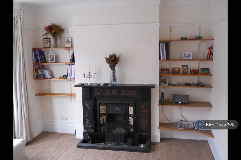 Lounge Has Working Fire Place
