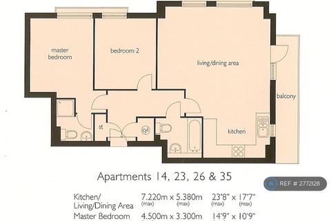 2 bedroom flat to rent, Lanadron Close, Isleworth, TW7