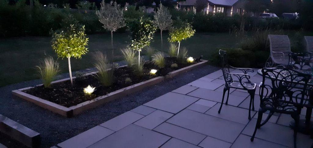 Patio at night