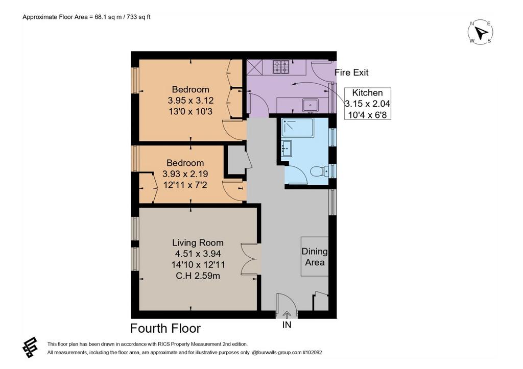 733 Sq Ft