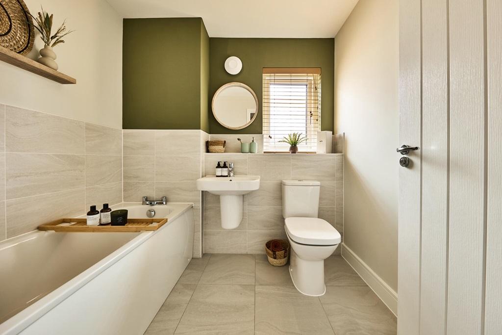 Stylish family bathroom with energy efficient...