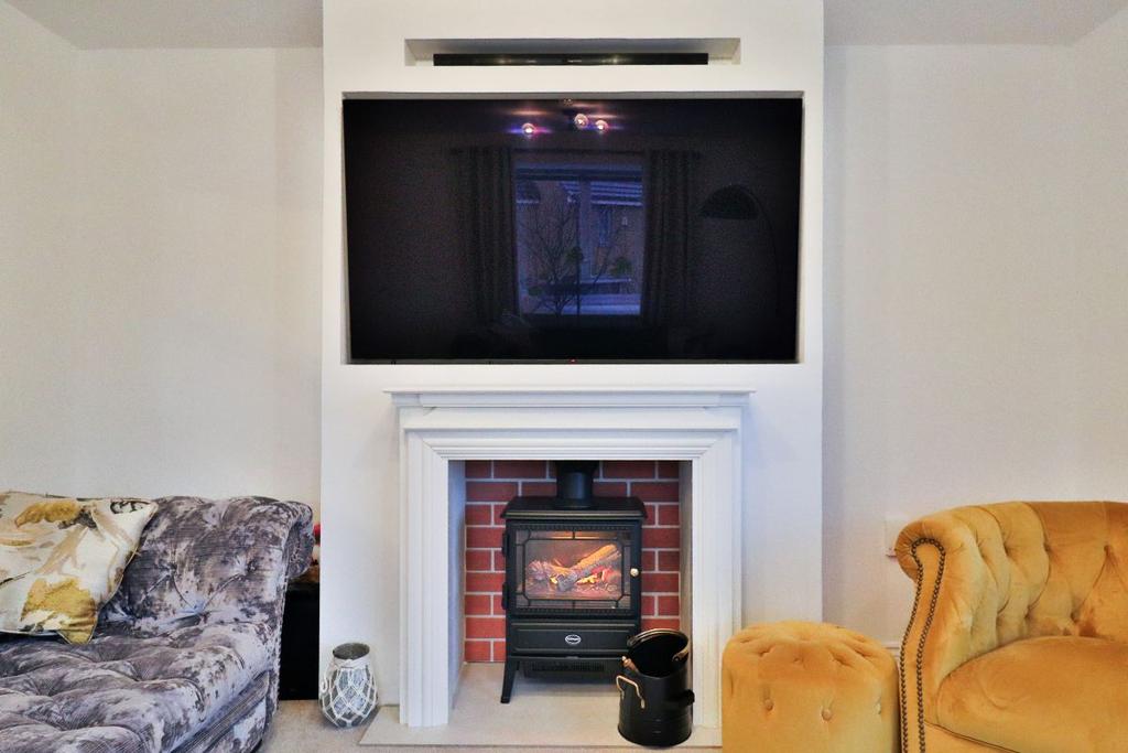 Living room fireplace