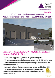 Warehouse to rent, Anglia Pky N Ipswich IP1 5QL