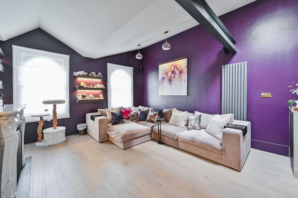 Living room, fireplace