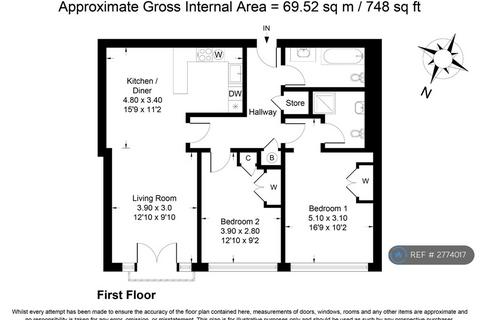 2 bedroom flat to rent, Lavender Hill, London, SW11