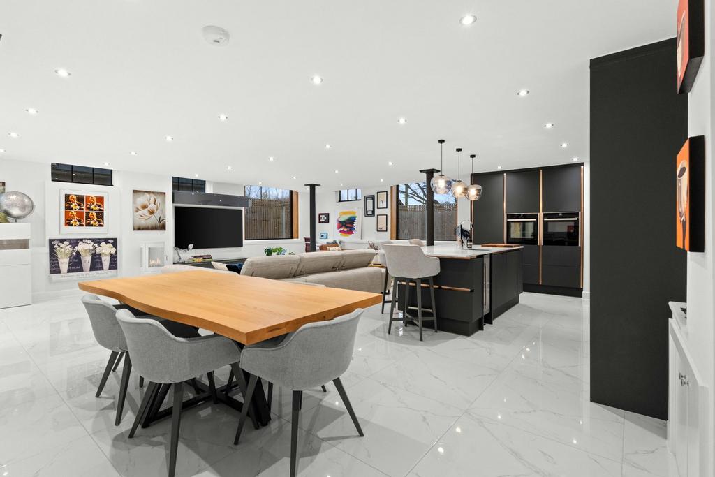 Open-plan living area, open plan living