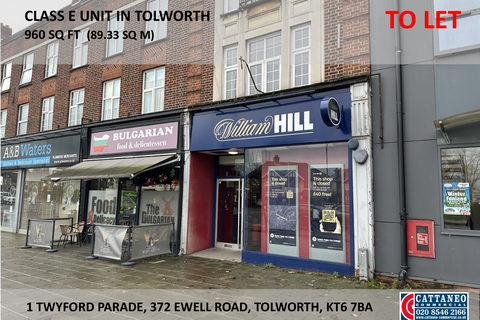 Retail property (high street) to rent, 372 Ewell Rd Surbiton KT6 7BA