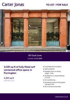 Office for sale, 35-37 Cock Ln London EC1A 9BW