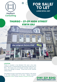 Retail property (high street) for sale, 27-29 High St Thurso KW14 8AJ