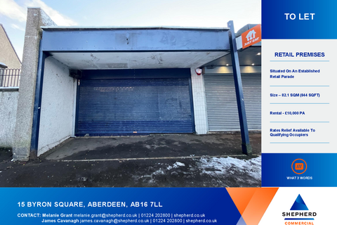 Retail property (high street) for sale, 14-15 Byron Sq Aberdeen AB16 7LL