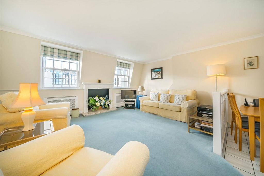Living room, fireplace