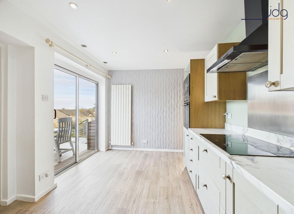 Open Plan Kitchen Diner with Sliding Doors to...