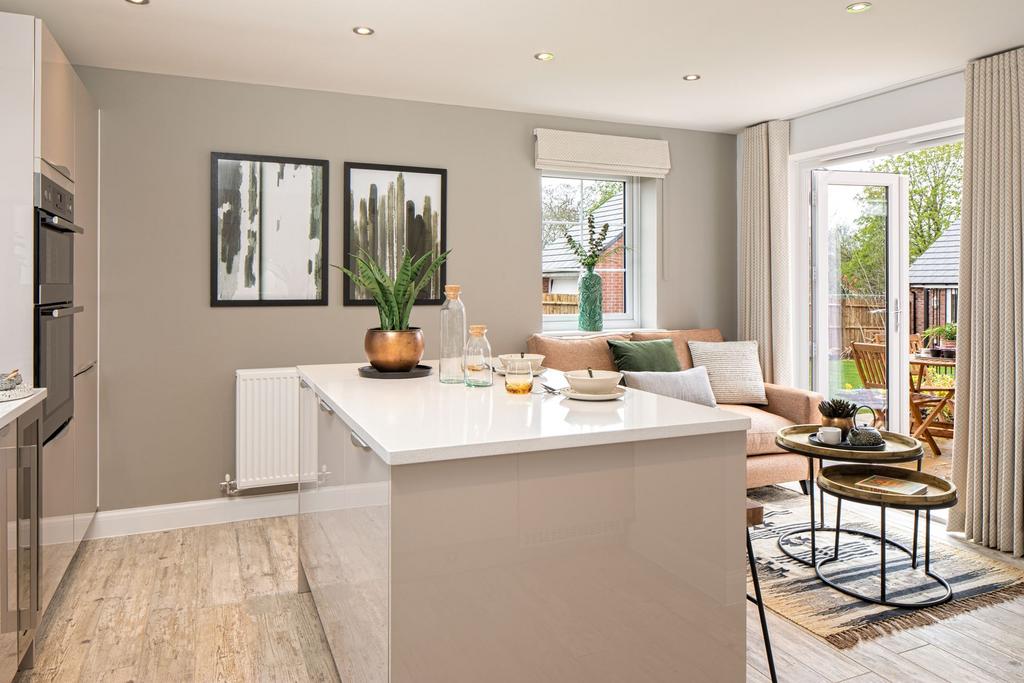 Inside view of the open plan kitchen. Alderney....