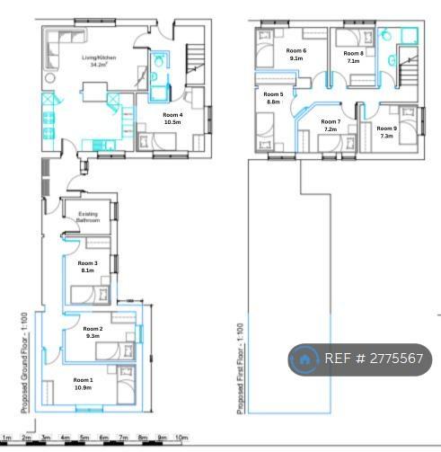 Floor Plan + Room Numbers